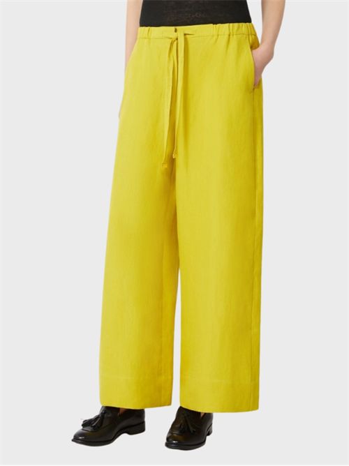 Cropped wide-leg linen jogging trousers S' MAX MARA | 2619131073600002